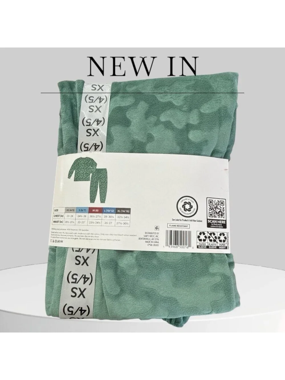 Member's Mark Boys 2-Piece Easy Care Long Sleeve Cozy Pajama Set-Size 4/5-NWT